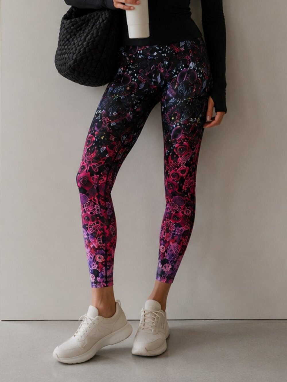 Lululemon Wunder Under In Bloom Ombre High Rise Leggings Yoga Pants